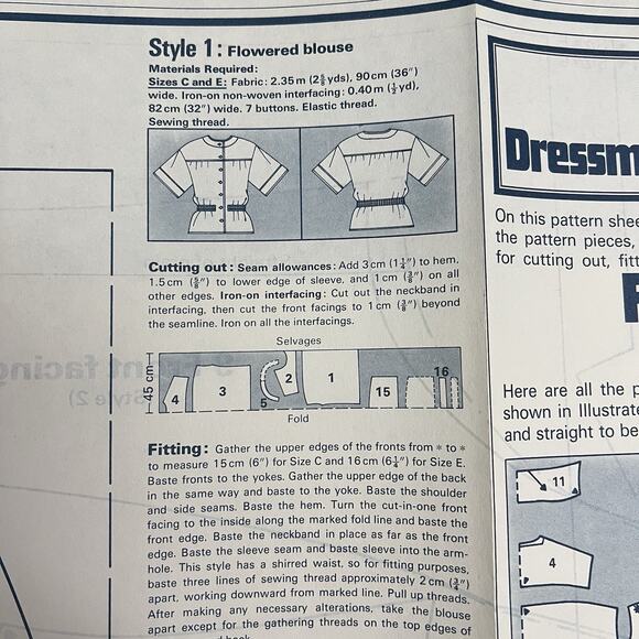 Vintage Designer Sewing Patterns Uncut Lot Of 4 Evening Dress Nightdress Blouse - Picture 8 of 12